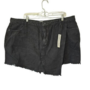 Highway Jeans Black Denim Plus Sized Skort Size 22 NWT
